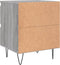 vidaXL - Nachtkastje - 40x35x50 - cm - bewerkt - hout - grijs - sonoma - eikenkleurig