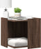 vidaXL - Kattenbakkast - 53x53x51 - cm - bewerkt - hout - bruin - eikenkleurig