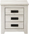 Nachtkastje Alexandra House Living Wit Metaal Dennenhout 43 x 50 x 32 cm 3 lades