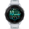 Garmin Forerunner 265S 42 mm wit/zwart met een wit/groene siliconen polsband