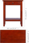 vidaXL - Wandtafel - 60x30x75 - cm - massief - mahoniehout - klassiek - bruin