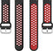 Siliconen Sport Air Bandje Geschikt voor Samsung Galaxy Watch 5 / Pro / 4 / 3 / Active 2 - Zwart / Rood