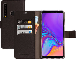 Samsung Galaxy A9 (2018) - Wallet Hoesje - Saffiano Motief - Zwart