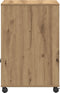 vidaXL - Printerstandaard - met - wielen - Artisan - Eiken - 60x48x74 - cm