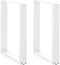 vidaXL - Eettafelpoten - 2 - st - U-vormig - 60x(72-73) - cm - staal - wit