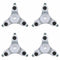 Meubelrollers 4 st 16x14,5x5,5 cm staal 180 kg