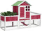 vidaXL - Konijnenhok - 170x63x113 - cm - massief - grenenhout - rood