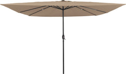 vidaXL - Vierkante - Tuinparasol - met - LED - Verlichting - 295x245 - cm - Taupe