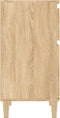 vidaXL - Nachtkastjes - 2 - st - 40x35x70 - cm - bewerkt - hout - sonoma - eikenkleurig