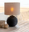 Light & Living Tafellamp Renzo - Mangohout - 26cm - Mat Zwart - excl. kap