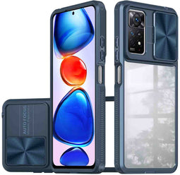 iMoshion Hoesje Geschikt voor Xiaomi Redmi Note 11 Pro Hoesje - iMoshion Camslider Backcover - Donkerblauw