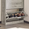 SoBuy FSR137-HG - Schoenenkast - 2 Kleppen - Grijs