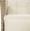 vidaXL - Tuinstoelen - 2 - st - verstelbaar - met - voetensteun - poly - rattan - beige