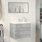vidaXL - Wastafelkast - 60x38,5x48 - cm - spaanplaat - betongrijs