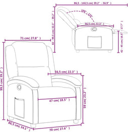Fauteuil echt leer zwart