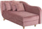 MERI - Chaise longue - Roze - Linkerzijde - Fluweel