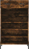 vidaXL - Schoenenkast - 60x35x105 - cm - bewerkt - hout - gerookt - eikenkleurig