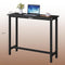 Woltu Bar Tafel Bistro Tafel - Stalen Frame en Zwart Spaanplaat Blad - 120x40x100 cm