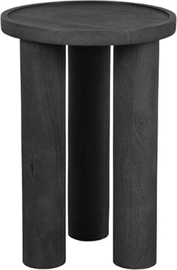 LABEL51 Bijzettafel Elly Zwart Mangohout Ø35cm