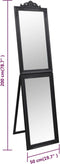 vidaXL - Spiegel - vrijstaand - 50x200 - cm - zwart