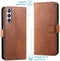 iMoshion Hoesje Geschikt voor Samsung Galaxy S21 FE Hoesje Met Pasjeshouder - iMoshion Luxe Bookcase - Bruin