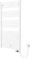 Plieger Elba - Elektrische handdoekradiator - Klokthermostaat - 126.2 cm x 60 cm - 700 Watt - Wit