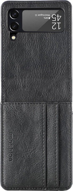 iMoshion Hoesje Geschikt voor Samsung Galaxy Z Flip 3 Hoesje Met Pasjeshouder - iMoshion Luxe Bookcase flip versie - Zwart