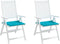 vidaXL - Tuinstoelkussens - 2 - st - 40x40x4 - cm - stof - turquoise