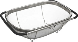 Gootsteen vergiet - zilver - 36,5 tot 54,5 x 23 cm - RVS - uitschuifbaar - zeef - Keukenvergieten