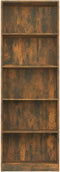 vidaXL - Boekenkast - 60x24x175 - cm - bewerkt - hout - gerookt - eikenkleurig