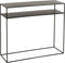 J-Line console Rechthoekig 2 Planken - metaal - zwart