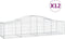 vidaXL - Schanskorven - 12 - st - gewelfd - 200x50x40/60 - cm - gegalvaniseerd - ijzer