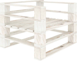 vidaXL - Tuinfauteuil - pallet - hout - wit