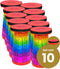 opvouwbare kruk extra strong regenboog per 10 - telescopische kruk - 250 kg - inklapbare kruk - draagbaar - kampeerstoel - opstapkrukje