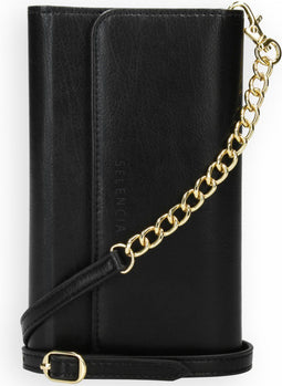 Selencia Hoesje Geschikt voor Samsung Galaxy A41 Hoesje Met Pasjeshouder - Selencia Eny Uitneembare Vegan Lederen Clutch - Zwart