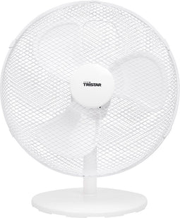 Tristar VE-5727 Tafelventilator - Diameter 40 cm - Drie verschillende luchtstroomsnelheden – Zwenkfunctie van 85 graden - Wit