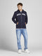 JACK&JONES JJNAVY - Sweat Zip Hood - Met capuchon en rits - Donkerblauw - Maat XL