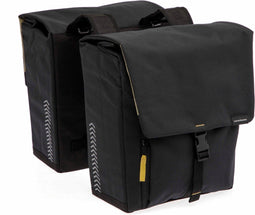 New Looxs ® Tulum Double - Dubbele Fietstas - 100% Gerecycled Polyester - Geschikt voor Elektrische Fietsen - Geschikt voor elke Bagagedrager - 32 Liter - Zwart