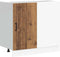 vidaXL - Spoelbakonderkast - Lucca - bewerkt - hout - oud - houtkleurig