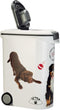 Curver Voedselcontainer Hond - 54L - Lucht- en vochtdicht - Wit/Grijs