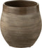 J-Line bloempot Gio - keramiek - bruin - small - Ø 19 cm