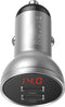 Baseus - 2x USB Poort - Adapter geschikt voor kabels/apparaten met USB - Autolader - Grijs