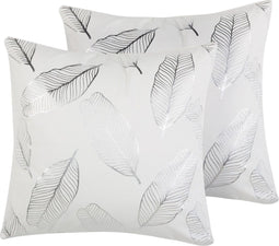 FREESIA - Sierkussen set van 2 - Wit - 45 x 45 cm - Katoen