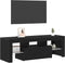 vidaXL - TV-meubel - met - LED-verlichting - Zwart - Eiken - 120x35x40 - cm