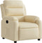 Fauteuil verstelbaar stof crèmekleurig