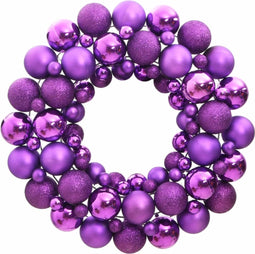 vidaXL - Kerstkrans - 45 - cm - polystyreen - paars