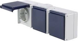 AS Schwabe 62464 Stopcontact (opbouw) IP54 Grijs