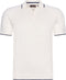 Cappuccino Italia Tipped Polo - Heren Polo - Regular Fit - Wit - M