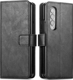 imoshion Hoesje Geschikt voor Samsung Galaxy Z Fold 4 Hoesje Met Pasjeshouder - imoshion Luxe Bookcase - Zwart