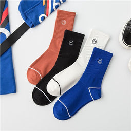 Smiling Socks® - Gekleurde Dames Sokken - Sokken Met Gezicht - 4 Paar - Hippe Sokken - Giftbox - Maat 35-43 - Anti-slip Sokken